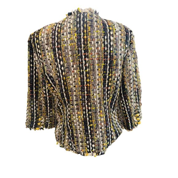 Cabi Cropped Channel Like Tweed Jacket Gold Buttons M Money Classic Office Siren - Picture 2 of 10